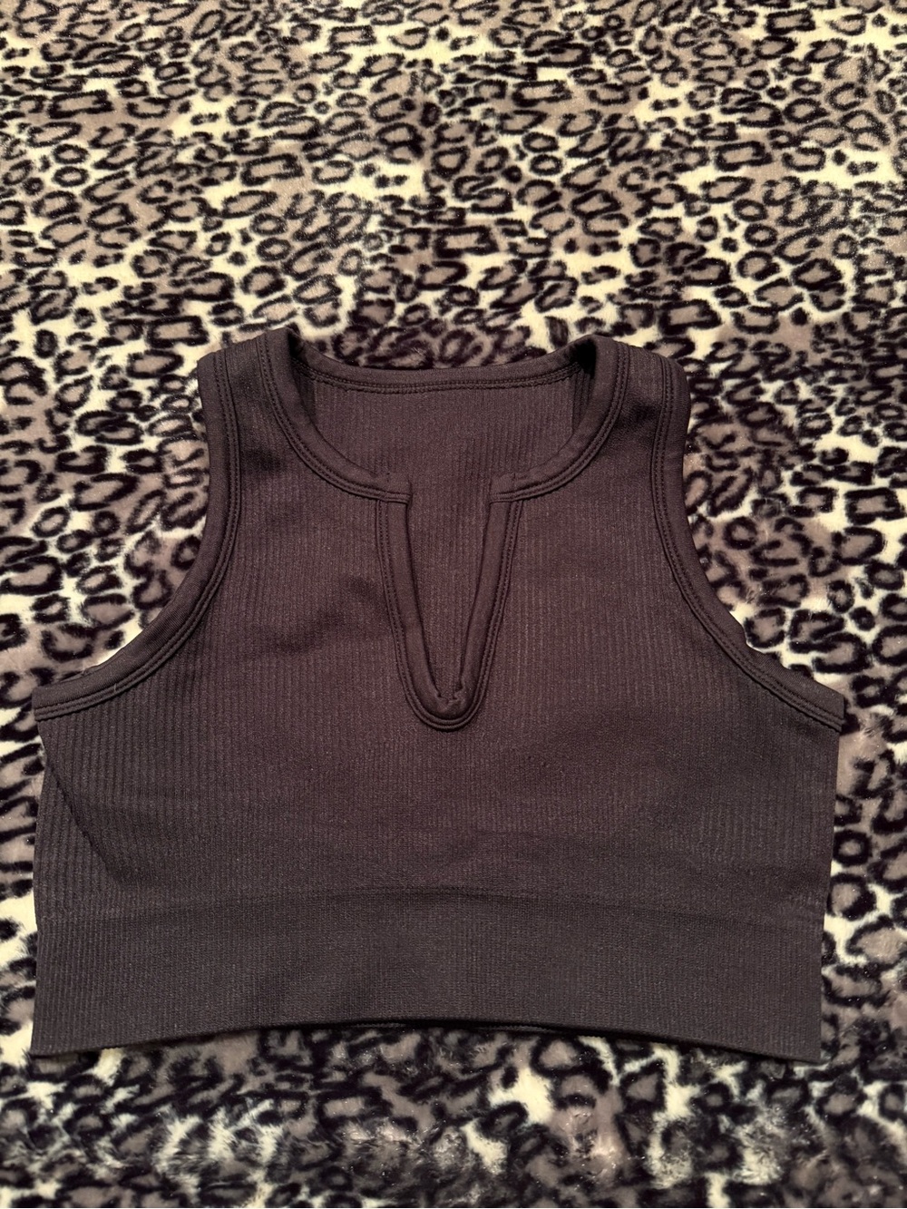 SIKAVIA Womenβs Ribbed Tank Crop Top - Black